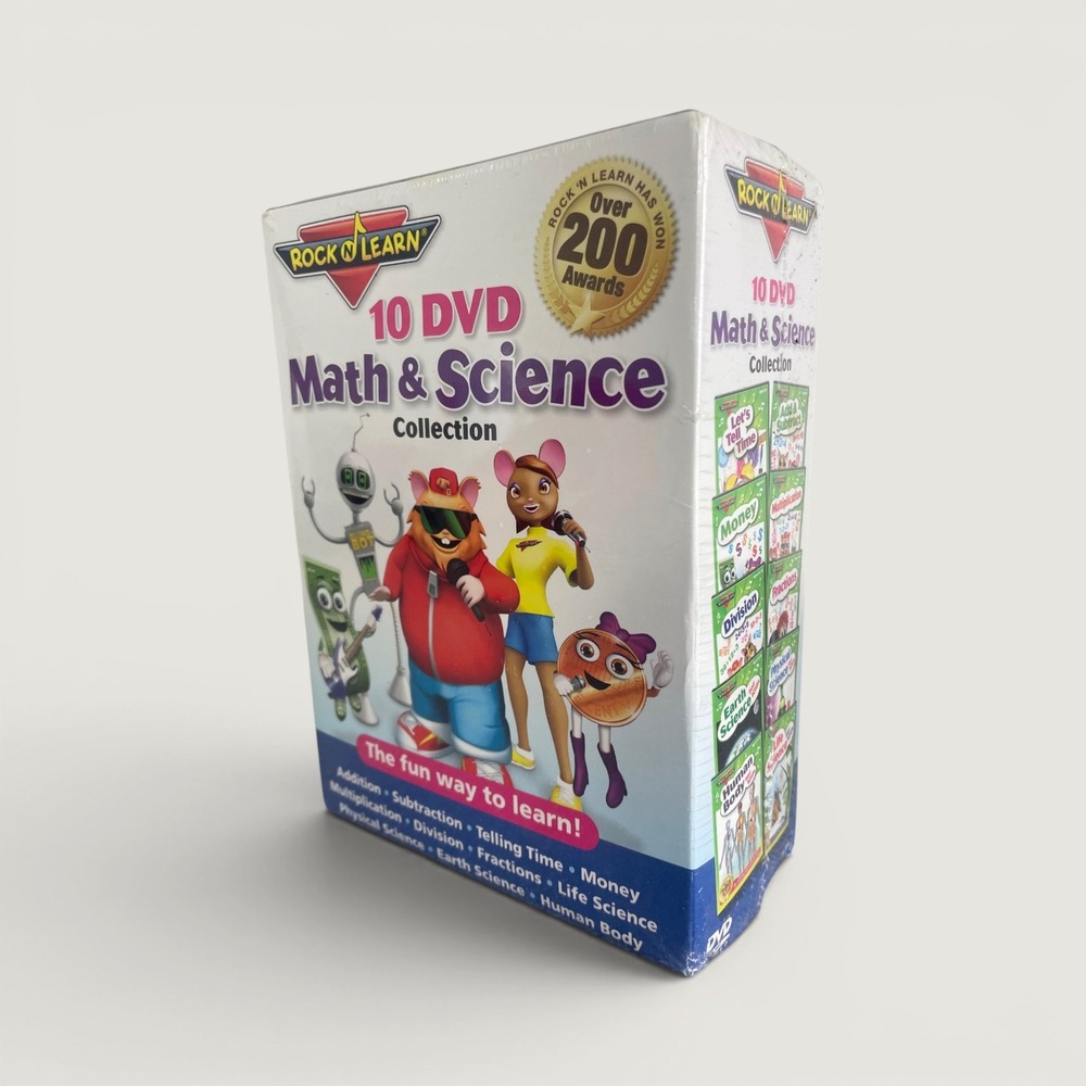 Rock N Learn 10 DVD Math Science Collection Homeschool Grades 1-5 NEW Sealed Set